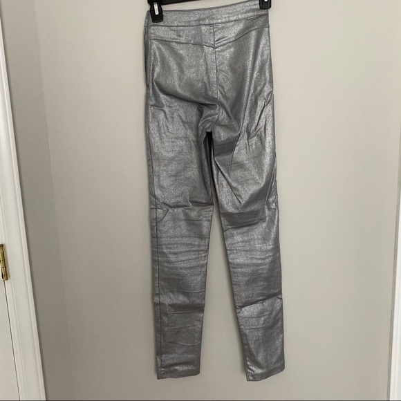 H&M Silver Super Skinny High Waisted Zip-Up Jeans - Picture 6 of 16